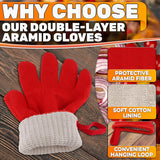 Aramid Oven Gloves with Fingers (Blue)
