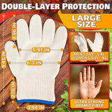 Aramid Oven Gloves with Fingers (Black)