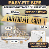 Birthday Sash & Tiara Set (Gold)