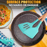 Kitchen Utensil Set with Holder, 12 pcs (Teal)