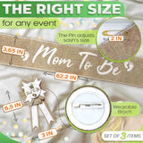 Mom to Be Sash & Dad to Be Pin (Burlap)