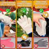 Aramid Oven Gloves with Fingers (Black)