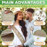 Mom to Be Sash & Dad to Be Pin (Burlap)