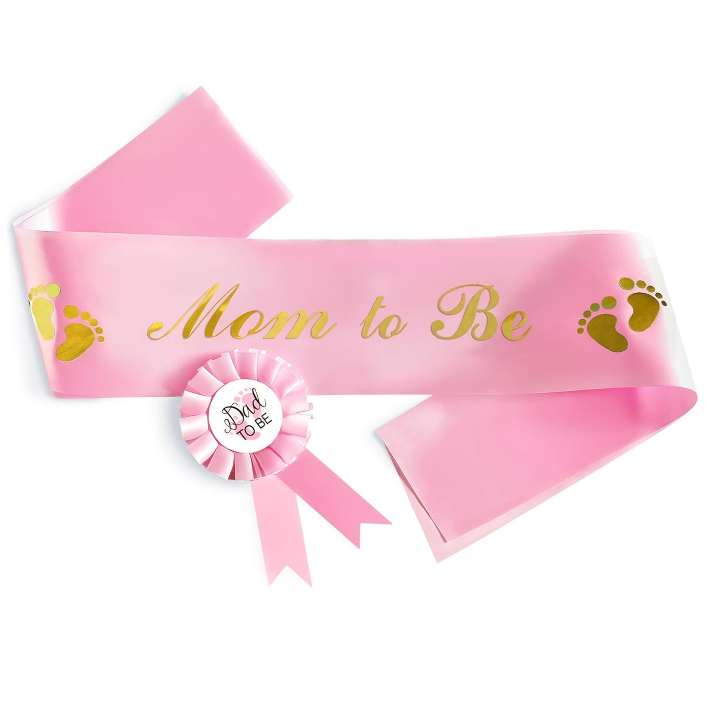 Pink baby shower sash for mom