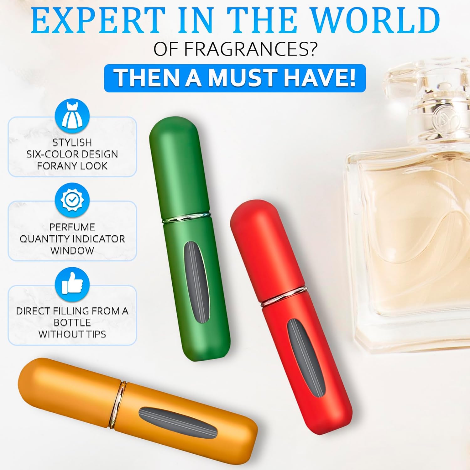 Portable perfume travel refillable