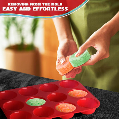 Silicone muffin tins for baking